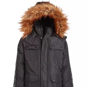 DKNY Big Boys Faux-Fur-Trim Parka